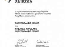 Superbrands 2014/15 Śnieżka ir MAGNAT prekiniams ženklams